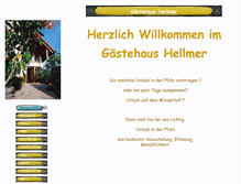 Tablet Screenshot of gaestehaus-hellmer.de
